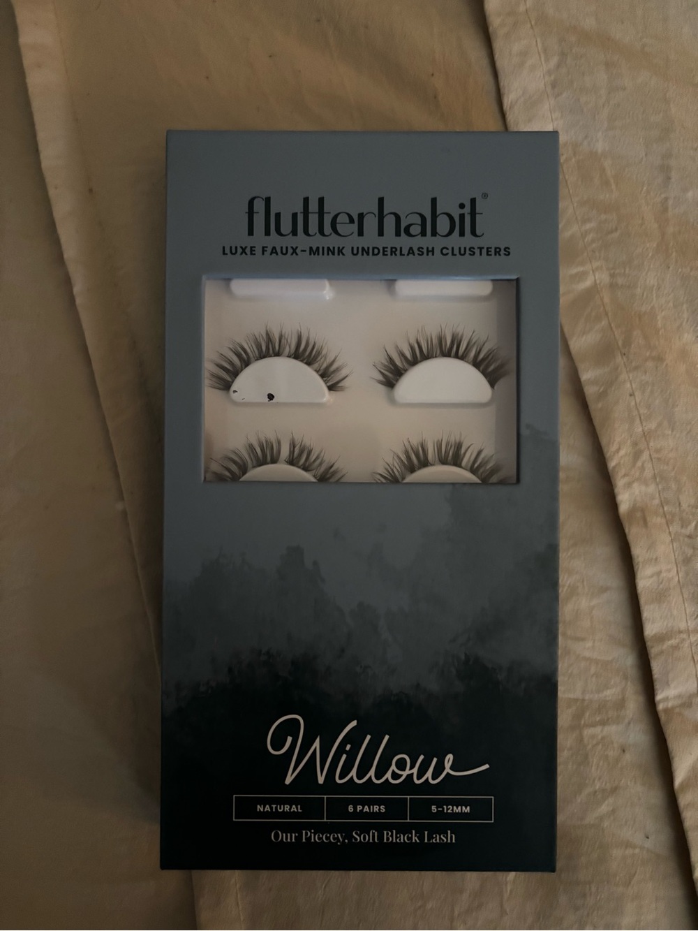Flutterhabit Willow Faux-Mink Underlash Clusters - Black